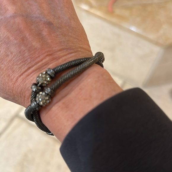 Silver Tone Stretch Rhinestones Bracelets set of two vintage Silpada - Picture 11 of 11